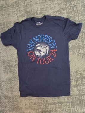 Navy Van Morrison Short Sleeve 'On Tour '24' Graphic Tee